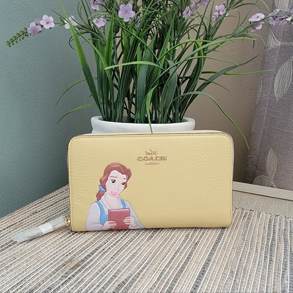 Coach Disney X Belle medium zip wallet